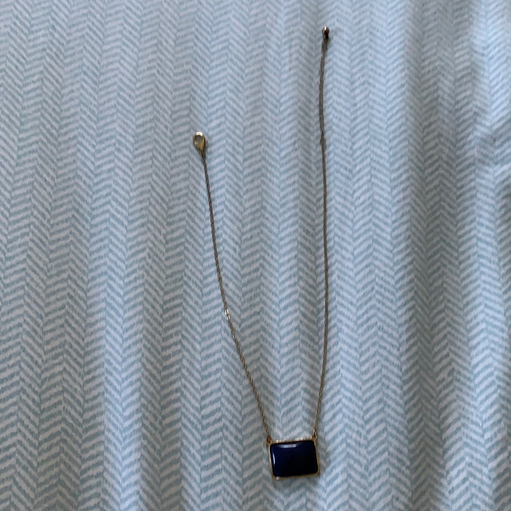 Charming Charlie’s Blue square bead necklace